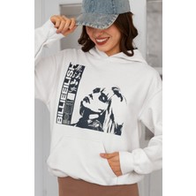 Sevbano Billie Eilish Baskılı Unisex Oversize Şarkıcı Hoodie