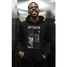 Sevbano Eren Yeager Attack On Titan Baskılı Unisex Oversize Anime Hoodie