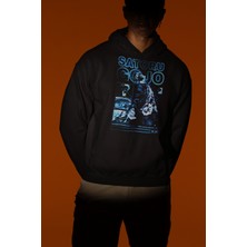Sevbano Satoru Gojo Jujutsu Kaisen Baskılı Unisex Oversize Anime Hoodie