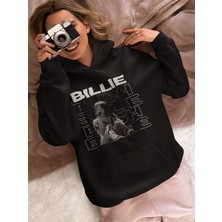 Sevbano Billie Eilish Baskılı Unisex Oversize Şarkıcı Hoodie