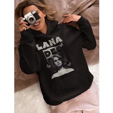 Sevbano Lana Del Rey Baskılı Unisex Oversize Şarkıcı Hoodie