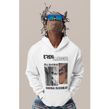 Sevbano Eren Yeager Attack On Titan Baskılı Unisex Oversize Anime Karakter Hoodie