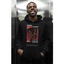 Sevbano Eren Yeager Attack On Titan Baskılı Unisex Oversize Anime Karakter Hoodie