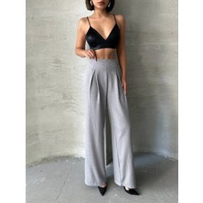 Pileli Keten Pantolon