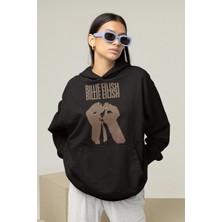 Sevbano Billie Eilish Baskılı Unisex Oversize Şarkıcı Hoodie