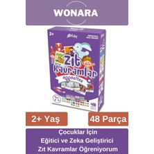 Wonara Eğitici Zeka Geliştirici Aile ile El-Göz Koordinasyonu Desteği Eğlenceli Zıt Kavramlar Seti