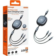 Azurtech Linkage Geri Çekilebilir Hızlı Çoklu Şarj Kablosu | Pratik ve Dayanıklı