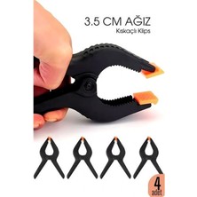 MiraLive Kıskaç Klips Yaylı Işken Ce Plastik Kelepçe Güçlü Mafsallı Çene 3 Inç 3.5 cm Ağız