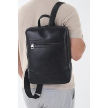 Erzeno Hakiki Deri Laptop & Evrak Çantası - Siyah Unisex Iş Çantası