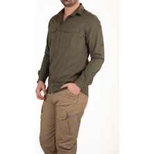 Taktik Giyim Erkek Outdoor Tactical Gömlek Haki| Fonksiyonel Cepli | Nefes Alabilir Kumaş | Dayanıklı ve Rahat Tasarım
