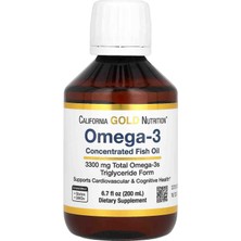 California Gold Nutrition Norwegian Extra Strength Oslomega® Omega 3 Fish Oil, Natural Lemon, 6.7 Fl Oz (200 Ml)/norveç Ekstra Güçlü Oslomega® Omega 3 Balık Yağı, Doğal Limon Aromalı, 200 ml (6.7 Fl Oz)