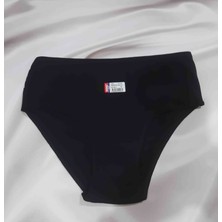 Shine Elagance Siyah Ribana Bato Yüksek Bel Büyük Beden Kadın Külot