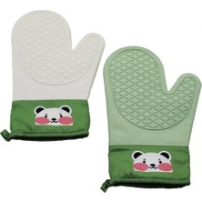 MiraLive Silikon - Renkli Fırın Eldiveni Isı Geçirmez Içi Bezli (4887)