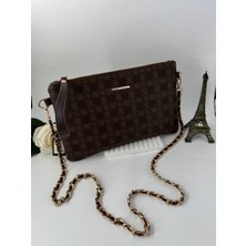 Leauder Women Kadın Zincir Aksesuar  Kulplu Clutch Çanta