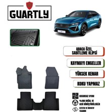 Guartly Peugeot 408 2023 ve Sonrası Uyumlu ARACA ÖZEL 4D Premium Havuzlu Paspas Takımı