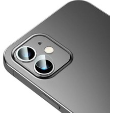 Pazarcan Baseus iPhone 12 6.1 Tempered Kamera Lens Koruma Camı 2Set 12 Mini Uyumlu-(5775)