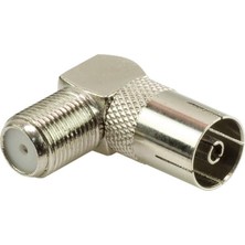 Pazarcan F Konnektör Dişi - 60 Ohm Dişi L Tip Çevirici