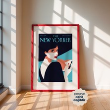 Persona Istanbul Malika Favre "the New Yorker" Kapak Tasarımı - Minimalist Moda ve Kadın Figürü Posteri (Çerçevesiz)