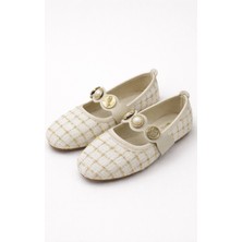 ModaFrato SH-250 Tiftikli Turalı Babet Günlük Kadın Ayakkabı Mary Jane Ev Babeti