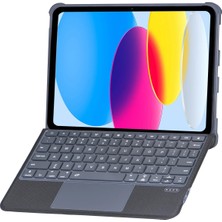 Verto Newface T5508D iPad 2022 10.9 (10.nesil) Kılıf Palermo Ledli Klavyeli Standlı Tablet Kılıfı - Siyah