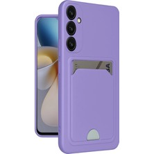 Verto Newface Samsung Galaxy A55 5g Kılıf Kelvin Kartvizitli Silikon - Lila