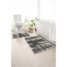 Monnhein 2 Li Banyo Paspası, Yumuşak Banyo Halısı, Kaymaz Tabanlı, Yıkanabilir - 60X100 - 50 X60