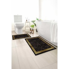 Monnhein 2 Li Banyo Paspası, Yumuşak Banyo Halısı, Kaymaz Tabanlı, Yıkanabilir - 60X100 - 50 X60