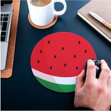 Hepta Collection Hediyesepeti Karpuz Desenli Yuvarlak Mouse Pad - Mousepad - Mouse Pad - Fare Altlığı