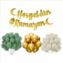 Zenviva 30 Balon+Hoş Geldin Ramazan Banner Seti