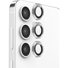 Verto Newface Samsung Galaxy S24 Fe Raze Metal Kamera Lens - Gri