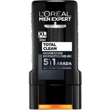 Hepta Collection L'oréal Parıs Men Expert Total Clean 5'i 1 Arada Kömürlü Duş Jeli 300 ml
