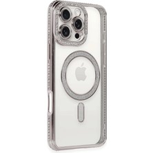 Verto Newface iPhone 16 Pro Kılıf Joke Simli Magneticsafe Kılıf - Pembe