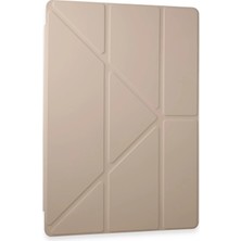 Verto Newface Samsung Galaxy Tab A9 Plus Kılıf Kalemlikli Mars Tablet Kılıfı - Rose Gold