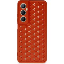 Verto Newface Realme C65 Kılıf Petek Silikon Kapak - Kırmızı