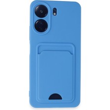 Verto Newface Xiaomi Redmi 13C Kılıf Kelvin Kartvizitli Silikon - Mavi