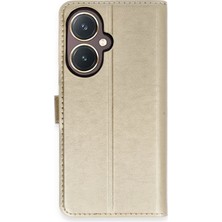 Verto Newface Vivo Y27 Kılıf Trend S Plus Kapaklı Kılıf - Gold