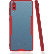 Verto Newface Samsung Galaxy A02 Kılıf Platin Silikon - Kırmızı