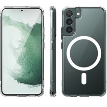 Verto Newface Samsung Galaxy S22 Plus Kılıf Magneticsafe Şeffaf Silikon - Şeffaf