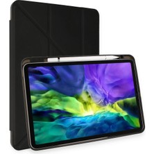 Verto Newface iPad Pro 11 (2024) Kılıf Kalemlikli Mars Tablet Kılıfı - Siyah