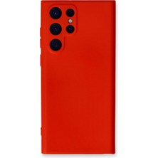 Verto Newface Samsung Galaxy S24 Ultra Kılıf Nano Içi Kadife Silikon - Kırmızı
