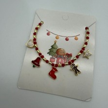 Mare Accessories Kırmızı Boncuklu Yılbaşı Charm Bileklik