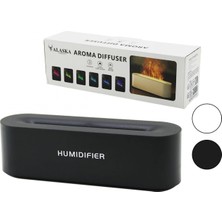 MiraLive Dikdörgen 150ML USB Şarjlı - Renkli Ledli Işık Hava Nemlendirici Buhar Makine - Koku Giderici (4887)