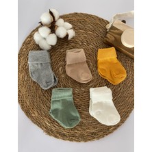 Glory Baby Organik Pamuklu Unisex 5'li Premium Yenidoğan Bebek Çorabı - Kutulu