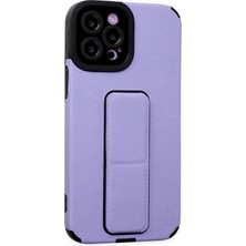 Pazarcan Iphone 12 Kılıf Mega Standlı Silikon - Lila