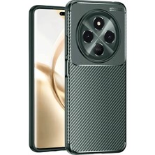 Verto Newface Tecno Spark 30C Kılıf Auto Focus Karbon Kapak - Koyu Yeşil