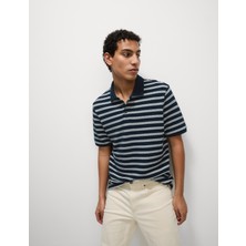 Marks & Spencer Pamuklu Çizgili Polo Yaka T-Shirt