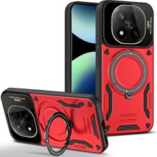 Verto Newface Xiaomi Redmi Note 14 Pro Plus Kılıf Joy Lens Standlı Kapak - Kırmızı