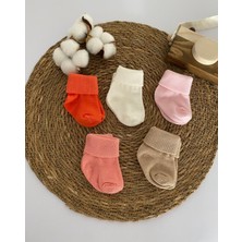 Glory Baby Organik Pamuklu Unisex 5'li Premium Yenidoğan Bebek Çorabı - Kutulu