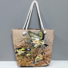 SHC4200 Kuş Desenli Plaj Çantası