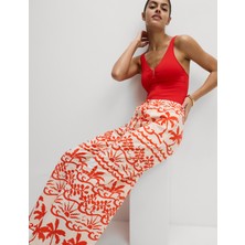 Marks & Spencer Saf Pamuklu Desenli Plaj Pantolonu